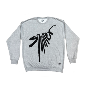 DISTORTION PUFF PRINT Crewneck Sweatshirt (Sports Gray)